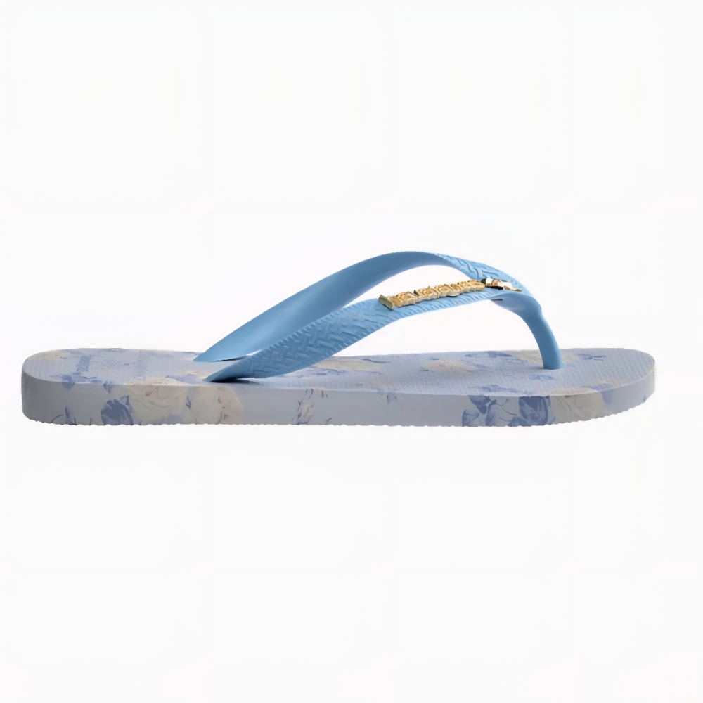 LoveShackFancy x Havaianas Girls Flip Flops in Whisper Blue size 2Y NWT - Picture 4 of 6